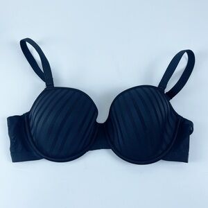 NEW Paramour Bra Womens 36C Black Striped Underwire NWOT